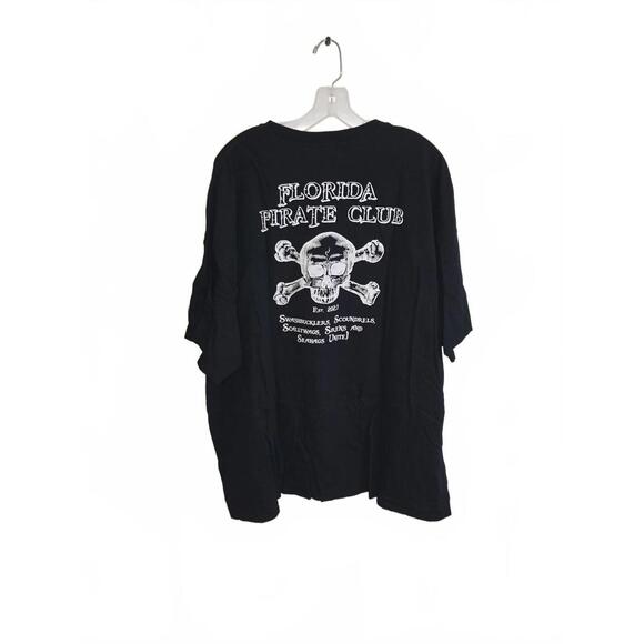 Florida Pirate Club Black Graphic T-Shirt 4XL - Picture 2 of 3